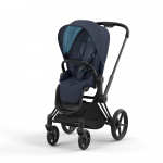 Прогулочная коляска Cybex Priam IV (шасси Matt Black) — Nautical Blue
