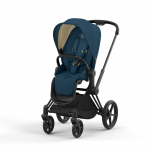 Прогулочная коляска Cybex Priam IV (шасси Matt Black) — Mountain Blue