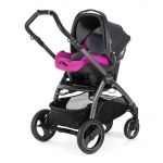 Автокресло Peg Perego Primo Viaggio SL на шасси Book S (шасси Jet) — Bloom Pink