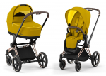 Коляска 2 в 1 Cybex Priam IV (шасси Rosegold) — Mustard Yellow