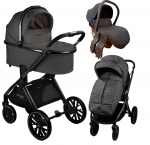 Коляска 3 в 1 Amarobaby Motus Premium Ecco — серый