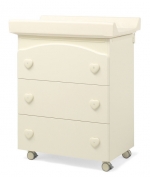 Пеленальный комод с ванночкой Erbesi Elite — слоновая кость