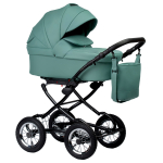 Коляска 2 в 1 Indigo BARBARA ECO Classic — шалфей кожа