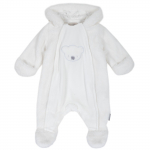 Комбинезон Chicco для мальчиков и девочек, с мехом, цвет белый — Белый, р.56