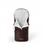 Конверт в коляску Esspero Transformer White (натуральная 100% шерсть) — Chocolat