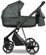 Коляска 2 в 1 Roan Sol Vintage Luxury Кожа — Atlantic Deep/Nickel/руч.Black