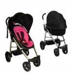 Коляска 2 в 1 Phil and Teds Smart 2 — черный/светло-розовый