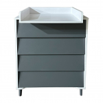 Пеленальный комод Антел Marcel — Белый/Графит