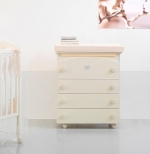 Пеленальный комод Bambolina Cucciolo / Divina Cristallo — слоновая кость