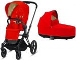 Коляска 2 в 1 Cybex Priam III (Matt Black) — Autumn Gold