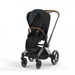 Прогулочная коляска Cybex Priam IV (шасси Chrome Brown) — Deep Black