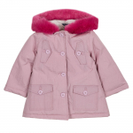 Куртка Chicco для девочек, с розовым мехом, цвет розовый