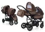Коляска для двойни 3 в 1 Esspero Duetto (шасси Black) — Coffee