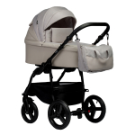 Коляска 2 в 1 Indigo IMPULSE ECO — бежевая кожа+бежевый