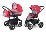 Коляска 2 в 1 Esspero Discovery (шасси Black) — Red Grey