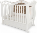 Детская кроватка Gandilyan "Габриэлла" Люкс Плюс (маятник) — Белая