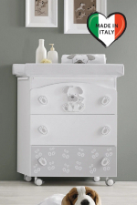 Пеленальный комод Erbesi Jack  — Белый/Серый