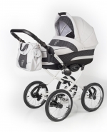 Коляска для новорожденных Esspero Classic (шасси White) — Grey Carbon