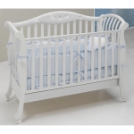 Детская кроватка Bambolina Divina Glamour Cristallo 125x65 — белый