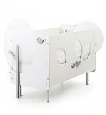 Детская кровать Baby Expert Bosco с окошечками — белый/серый