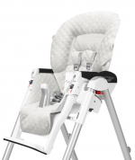 Сменный чехол сидения Esspero к стульчику для кормления Peg-Perego Diner/Best/Duplo стеганная кожа — White