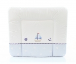 Пеленальный матрац Ceba Baby мягкий на комод 70x85 см  — Marine white-blue