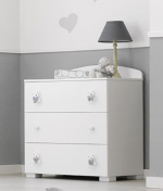 Пеленальный комод Erbesi Tato — Белый/Серый