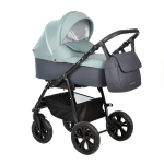 Коляска 2 в 1 Indigo CHARLOTTE Sity  — т.серый+шалфей