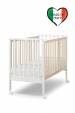 Детская кроватка Erbesi Evolution — Белый/натуральный