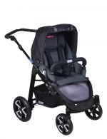 Прогулочная коляска Patron Fenix 4C-B (черная рама)  — gento smoke grey 605