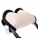 Муфта для рук на коляску Esspero LIT Leatherette (эко-кожа) — beige/black