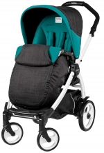Прогулочная коляска Peg Perego Book 51 Pop Up Completo (шасси White/Black) — Aquamarine