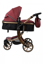 Коляска трансформер Farfello Aimile Gold FTG-5 — бордовый