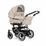 Коляска 2 в 1 Emmaljunga Mondial Leatherette (шасси Duo S Lounge) — Vanilla Leatherette