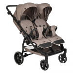 Прогулочная коляска для двойни PITUSO DUOCITY 2023 — Cappuccino