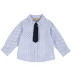 Рубашка Chicco для мальчиков, с галстуком, цвет синий — Синий, р.98