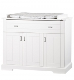 Комод пеленальный Geuther Cottage — бело-серебристые ручки