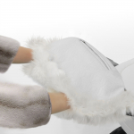 Муфта для рук на коляску Esspero Julia (Натуральный мех) — White ST