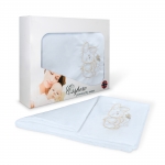 Комплект постельного белья в коляску Esspero Lui 5 предметов — Зайка Голубой