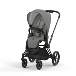 Прогулочная коляска Cybex Priam IV (шасси Matt Black) — Soho Grey