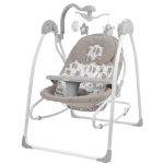 Электрокачели Indigo FRESH (0-15 кг), с адаптером, п/у, 12 мел., 5 скоростей — Серый