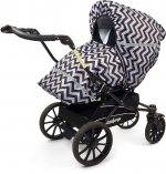 Дождевик для прогулочной коляски Tullsa — Chevron Black/Grey 83713