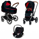 Коляска 3 в 1 Cybex Priam III Ferrari (Cloud Z i-Size) — Victory Black (Chrome)