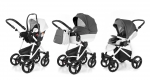 Коляска 3 в 1 Esspero Grand Newborn Lux (шасси White) — Grafite leatherette