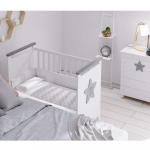Кроватка 140x70 Micuna Baby Star Big — White/Grey