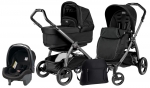 Коляска 3 в 1 Peg Perego Book S Pop Up Set Modular (шасси Jet) — Onyx