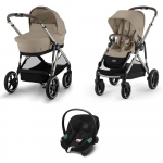 Коляска 3 в 1 Cybex Gazelle S и автокресло Cloud G i-Size Plus — TPE Almond Beige