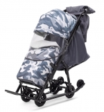 Санки-коляска Pikate Compact Military — серый