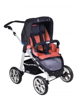 Коляска 2 в 1 Patron Fenix 4XC-S (серебряная рама) — gento salmon 649