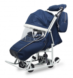 Санки-коляска Pikate Arctic — тёмно-синий